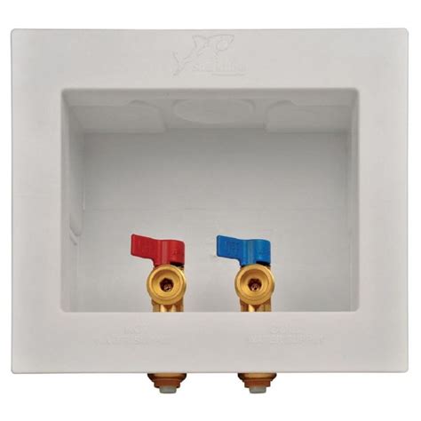 metal in wall wash machine boxes|washer dryer faucet box.